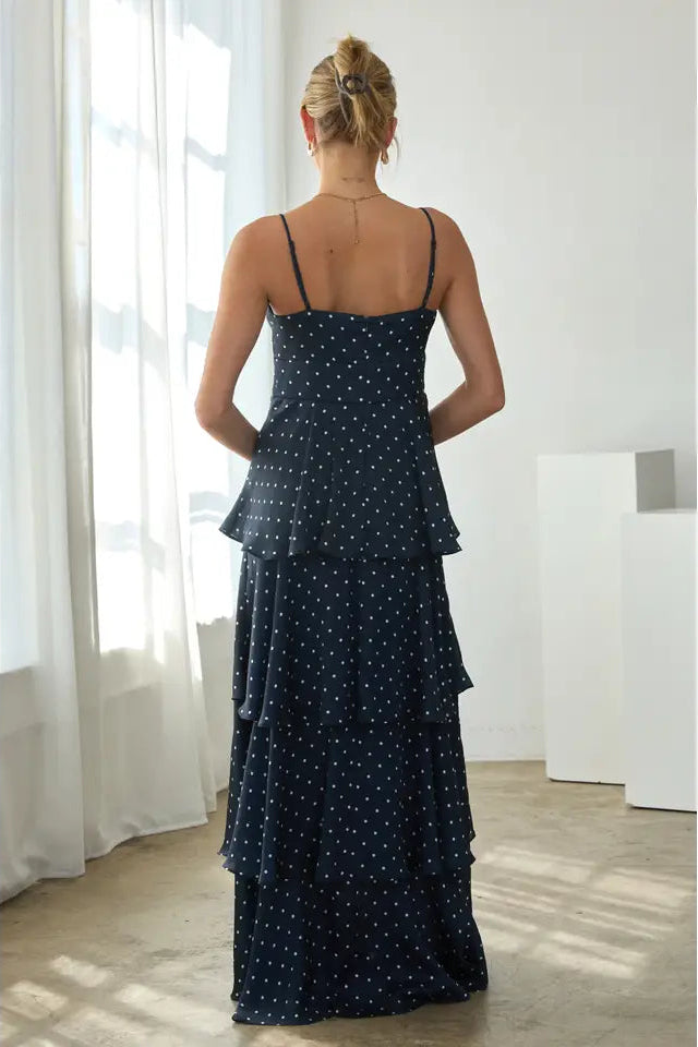 Spot On Maxi Dress in Navy