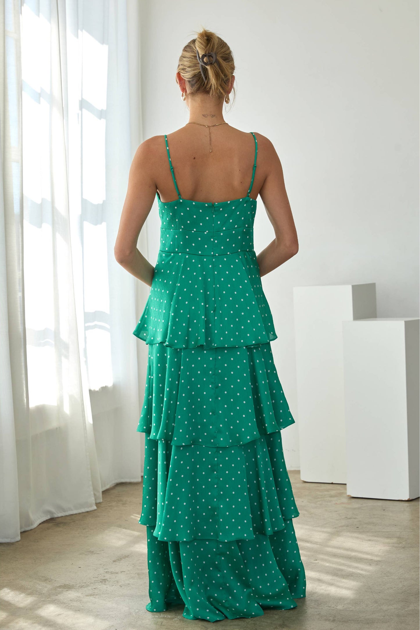 Spot On Maxi Dress in Green