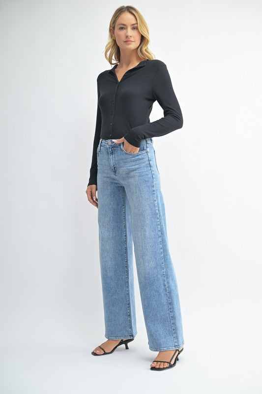 The Stretchy Wide Leg Jean