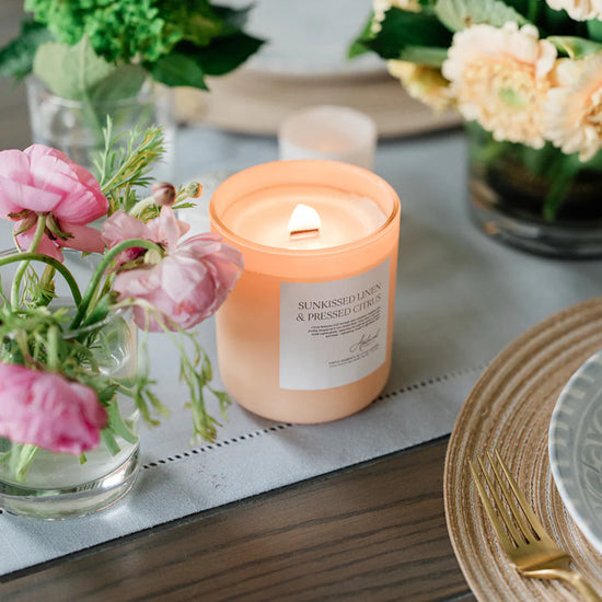 Sunkissed Linen and Pressed Citrus Luxury Candle