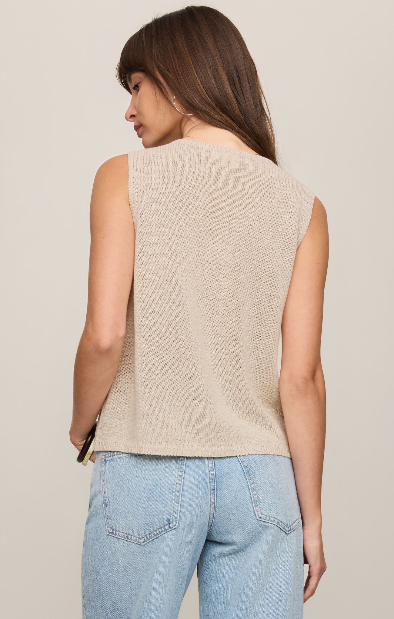 Syd Sweater Vest in Sandstone