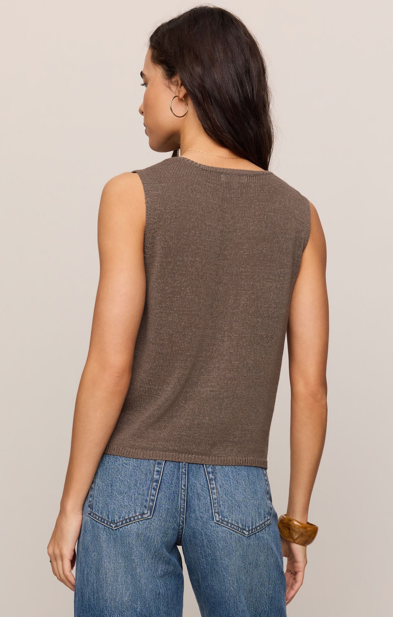 Syd Sweater Vest in Pebble Coast