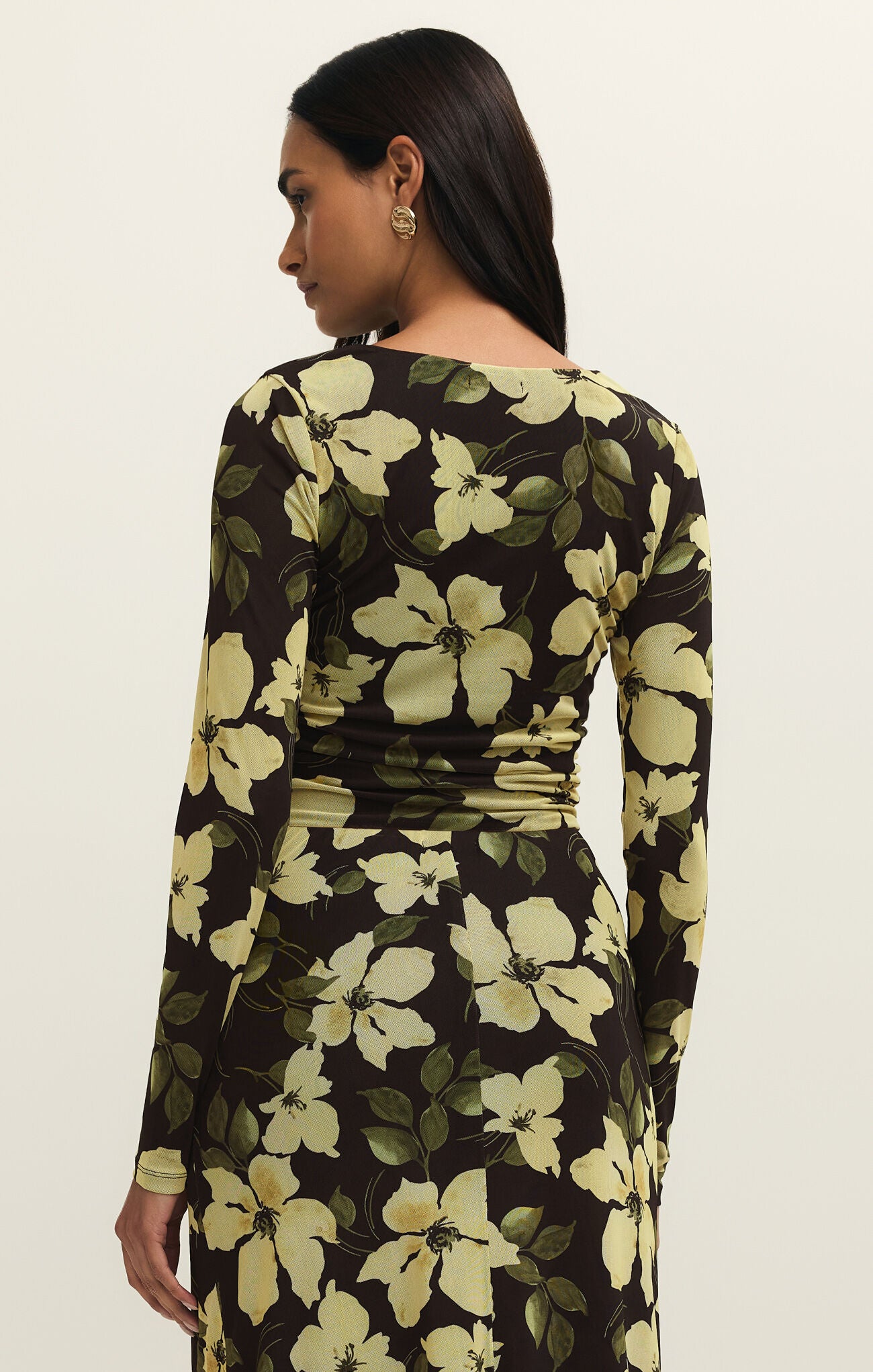 Taysha Ren Floral Mesh Top