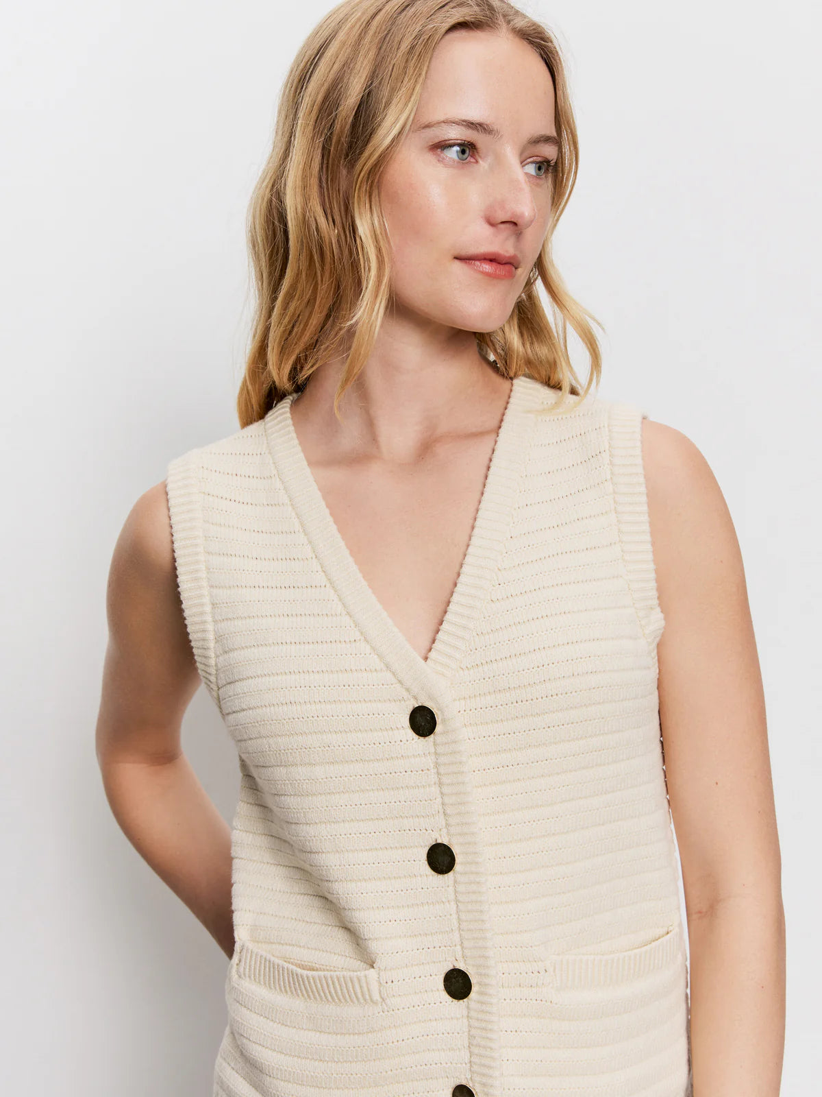 Textured Sweater Vest