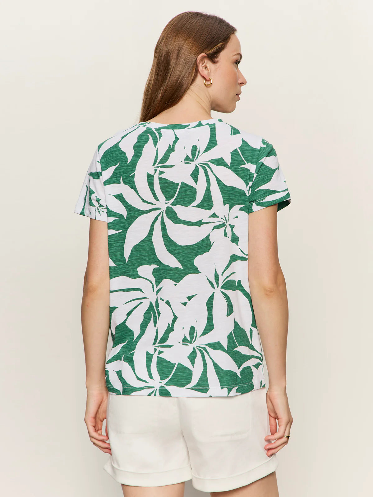 The Perfect Tee in Green Inked Impressions