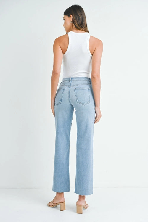 The Slim Wide Leg in Light Denim
