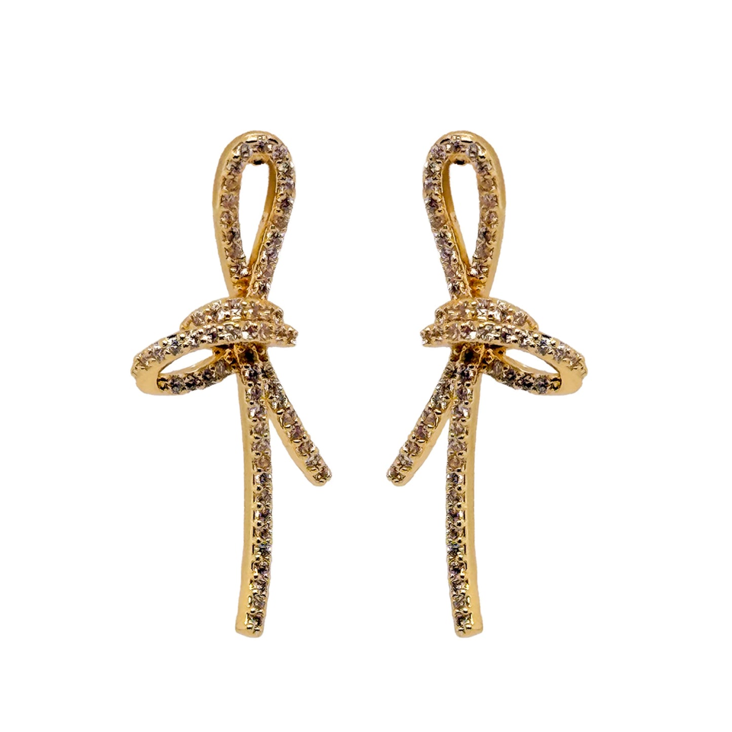 Tie the Ribbon Earrings in Gold