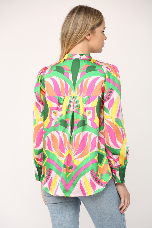 Tricia Abstract Blouse
