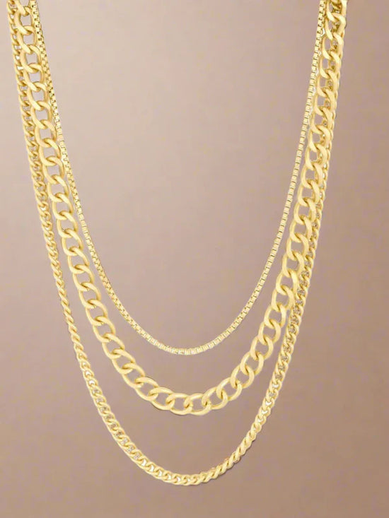 Triple Delight Chain Necklace