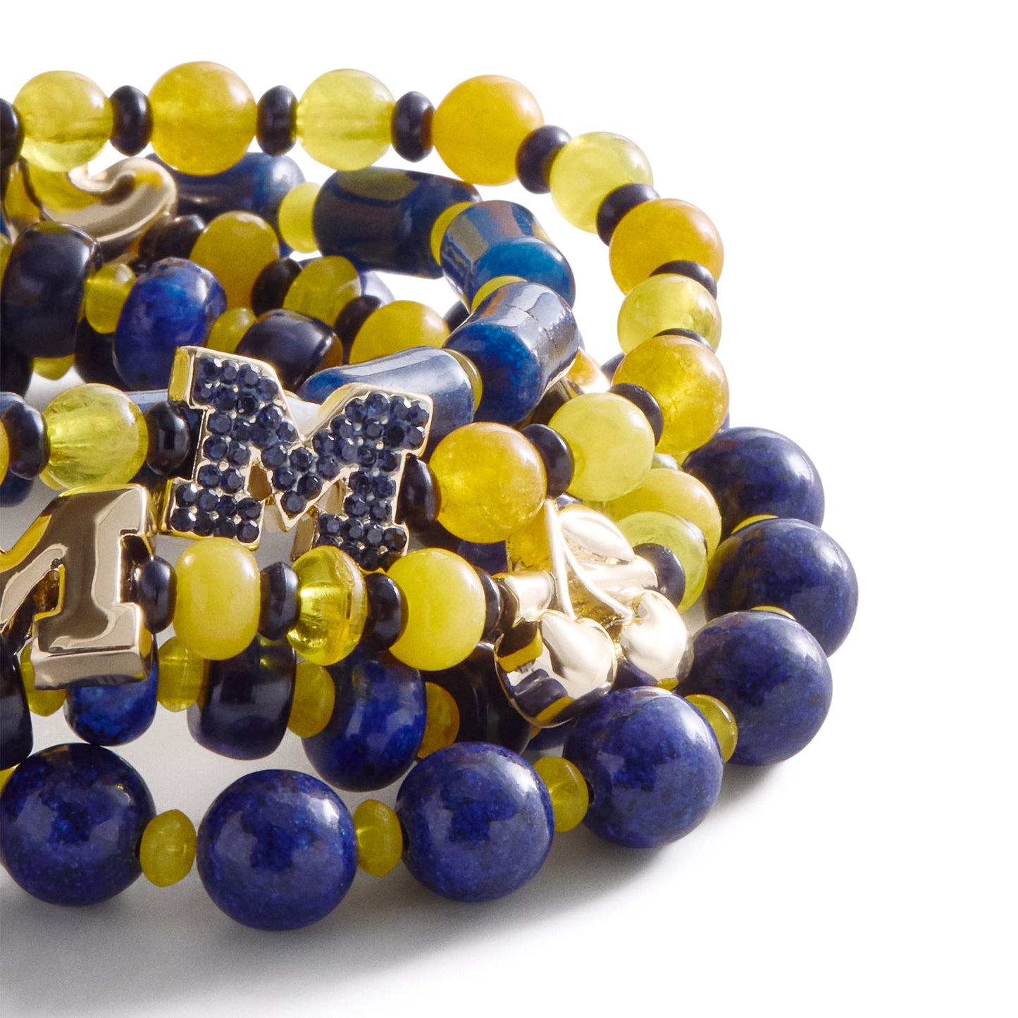 University Of Michigan Beaded Bracelet Set
