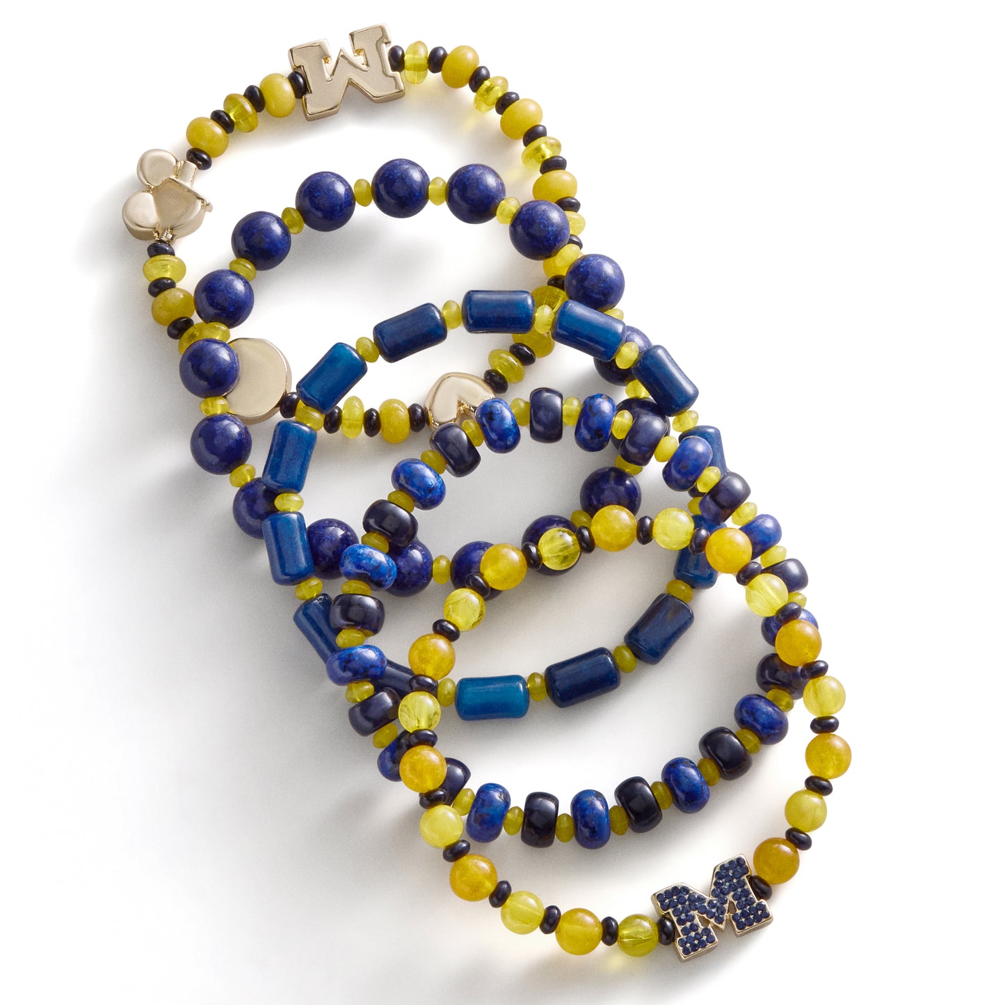 University Of Michigan Beaded Bracelet Set