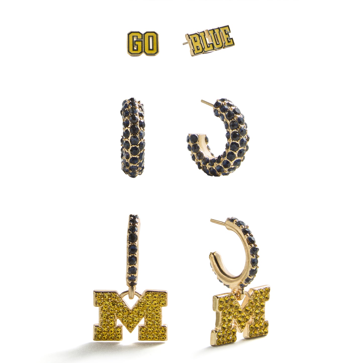 University Of Michigan Slogan Earring Set