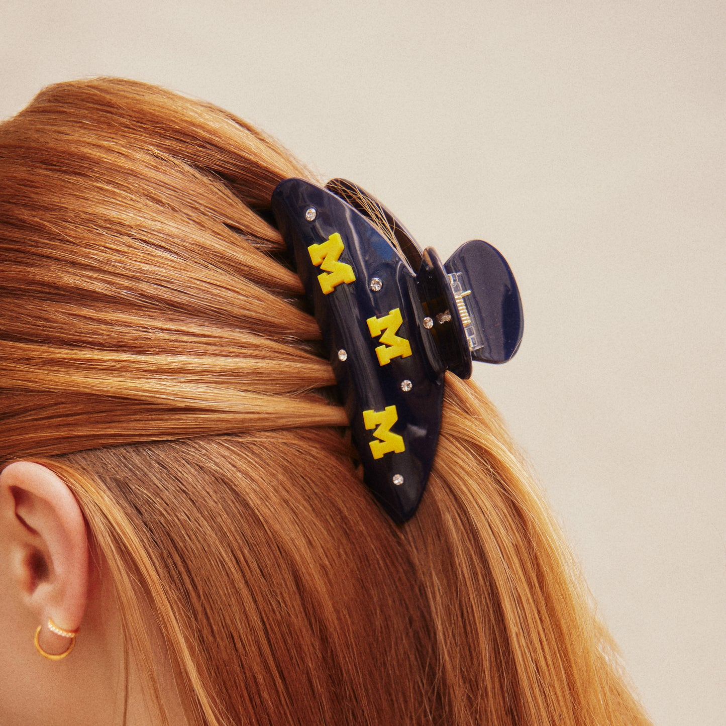 University of Michigan Logo Hair Claw