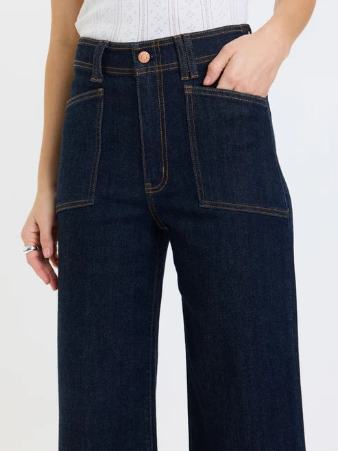 Valley Girl Wide Leg Ankle in Rinse