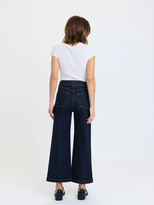 Valley Girl Wide Leg Ankle in Rinse