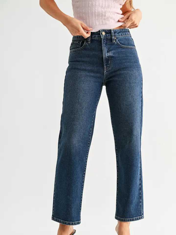Violet Vintage Straight Dark Denim