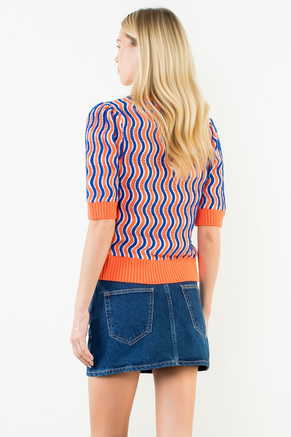 Retro Vibes Short Sleeve Sweater