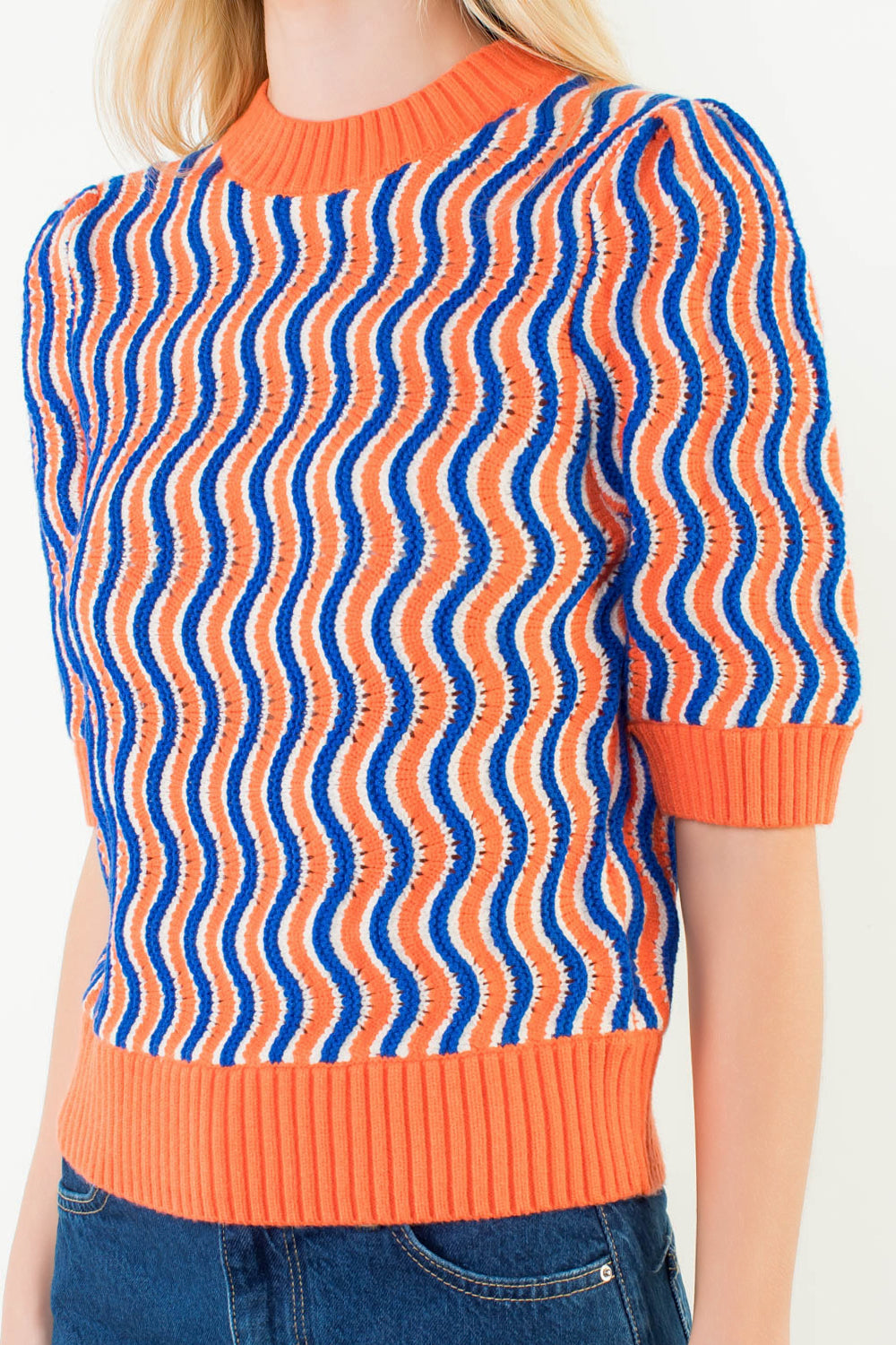 Retro Vibes Short Sleeve Sweater