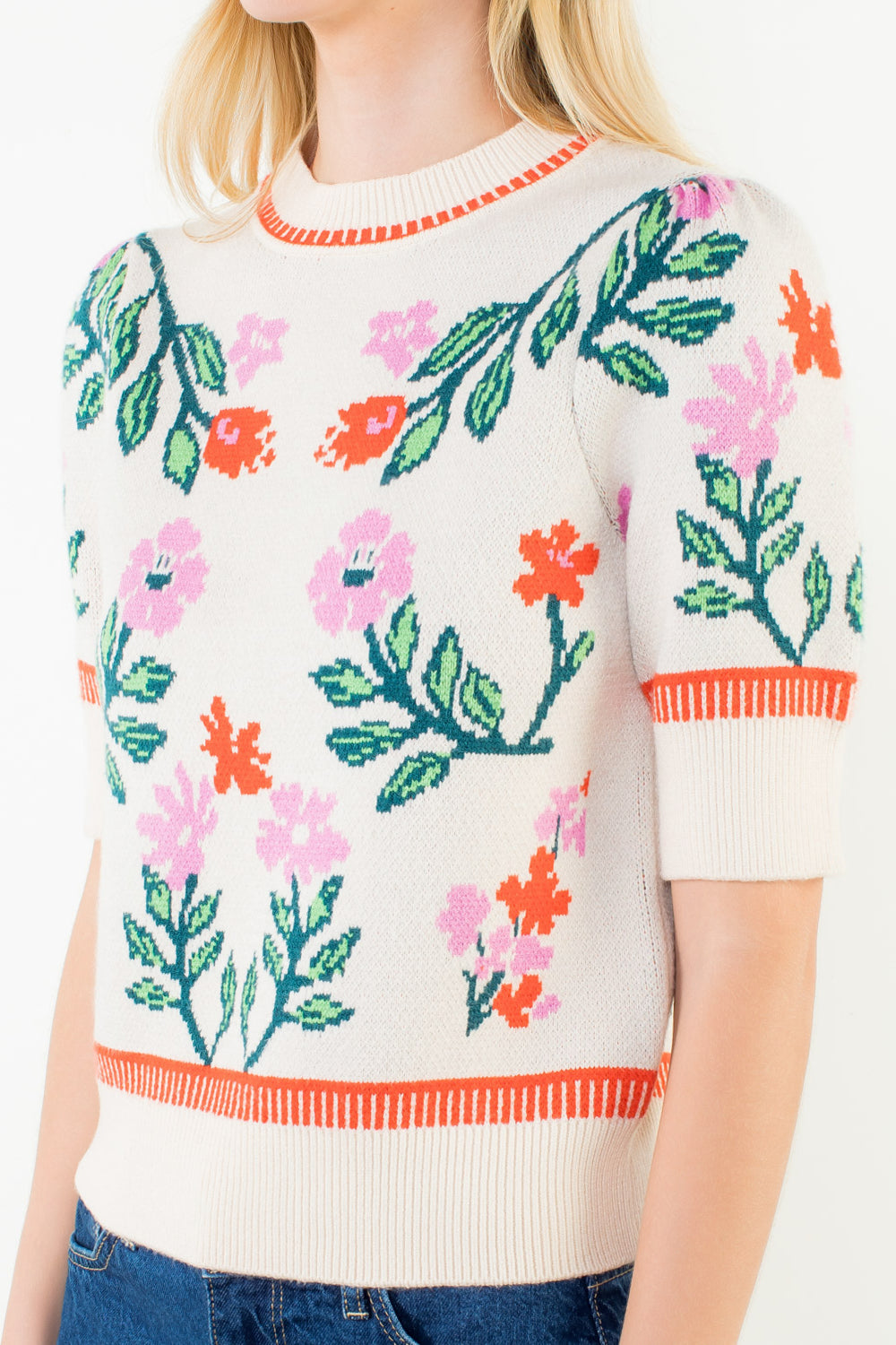 Soft Bloom Short Sleeve Sweater