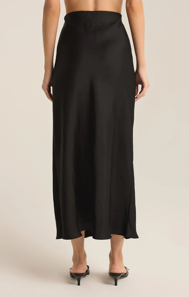 Europa Poly Sheen Midi Skirt