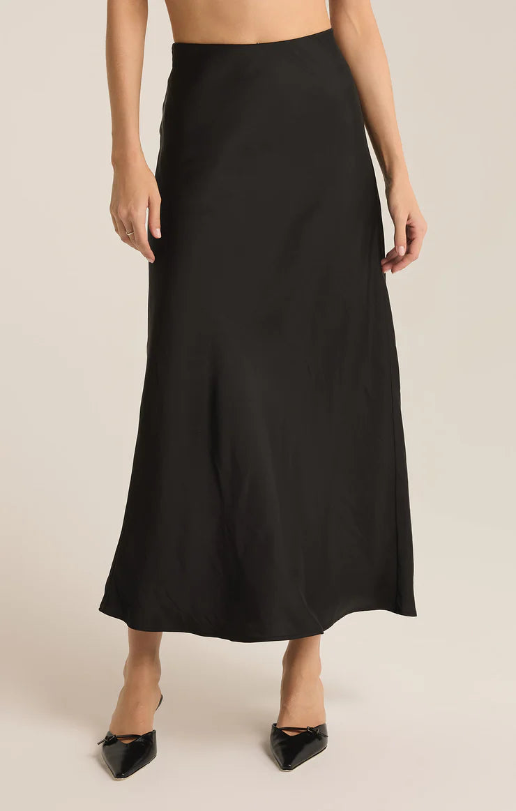 Europa Poly Sheen Midi Skirt