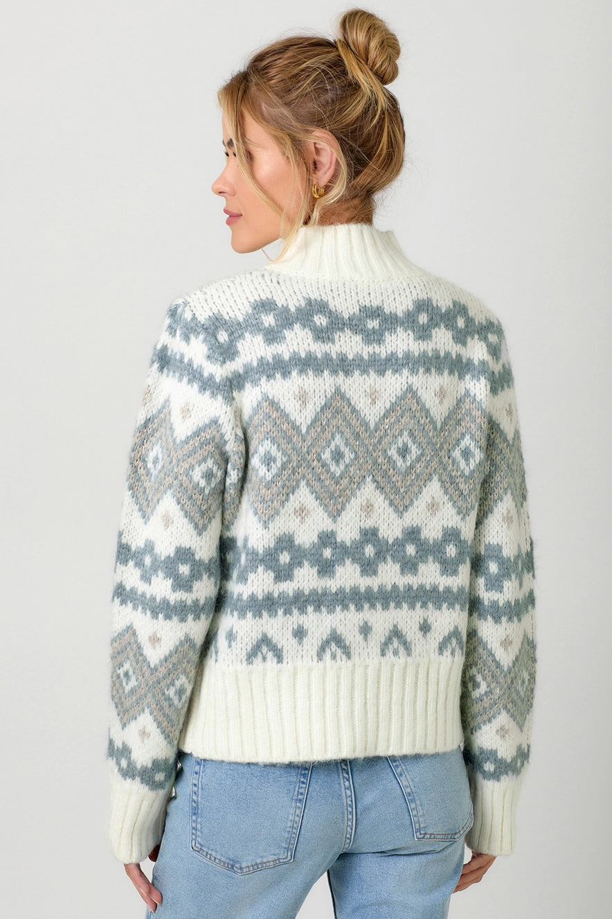 Snowy Fair Isle Sweater