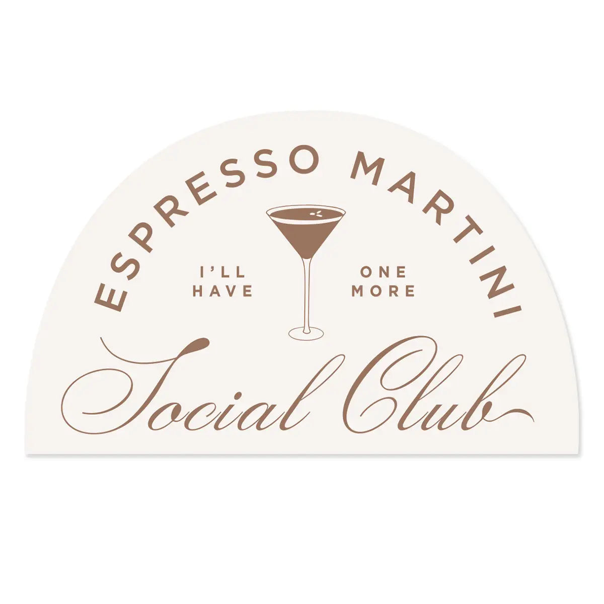 Espresso Martini Social Club Vinyl Sticker