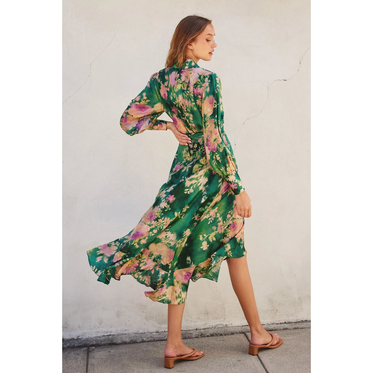 Floral Love Wrap Midi Dress