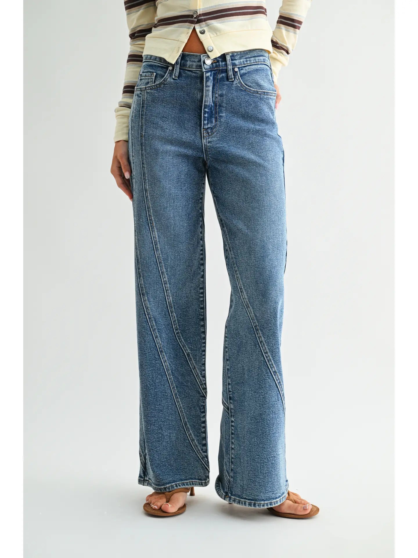 The Prism Asymmetric Seam Detail Jeans