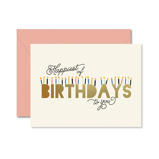 Happiest of Birthdays Coral Card