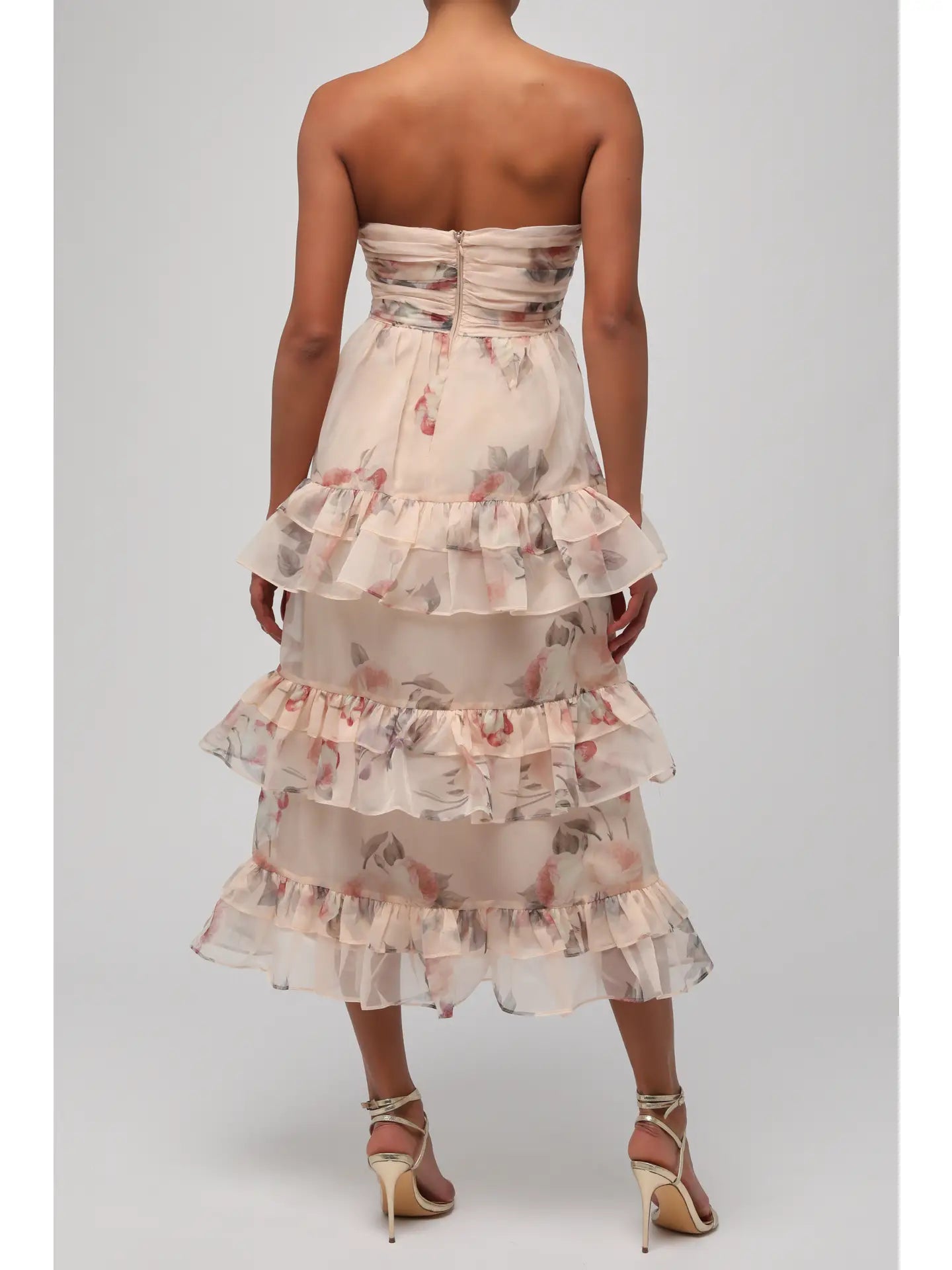 Marigold Tiered Strapless Dress