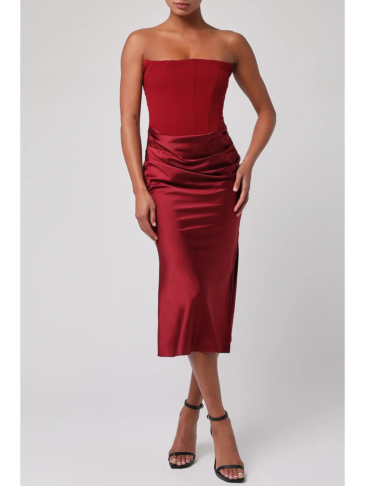 Tarni Strapless Drape Front Mini Dress