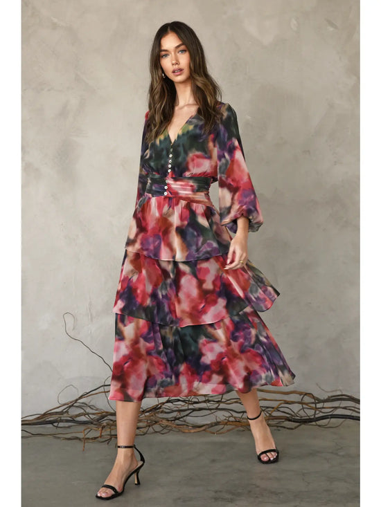 Cherly Tiered Midi Dress