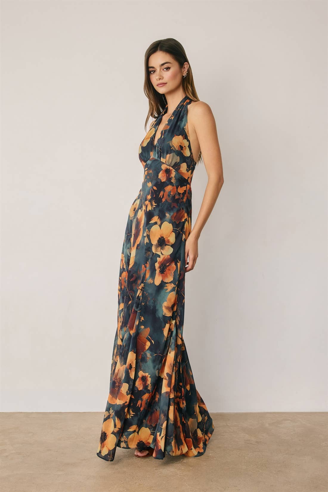 Golden Hour Halter Maxi Dress