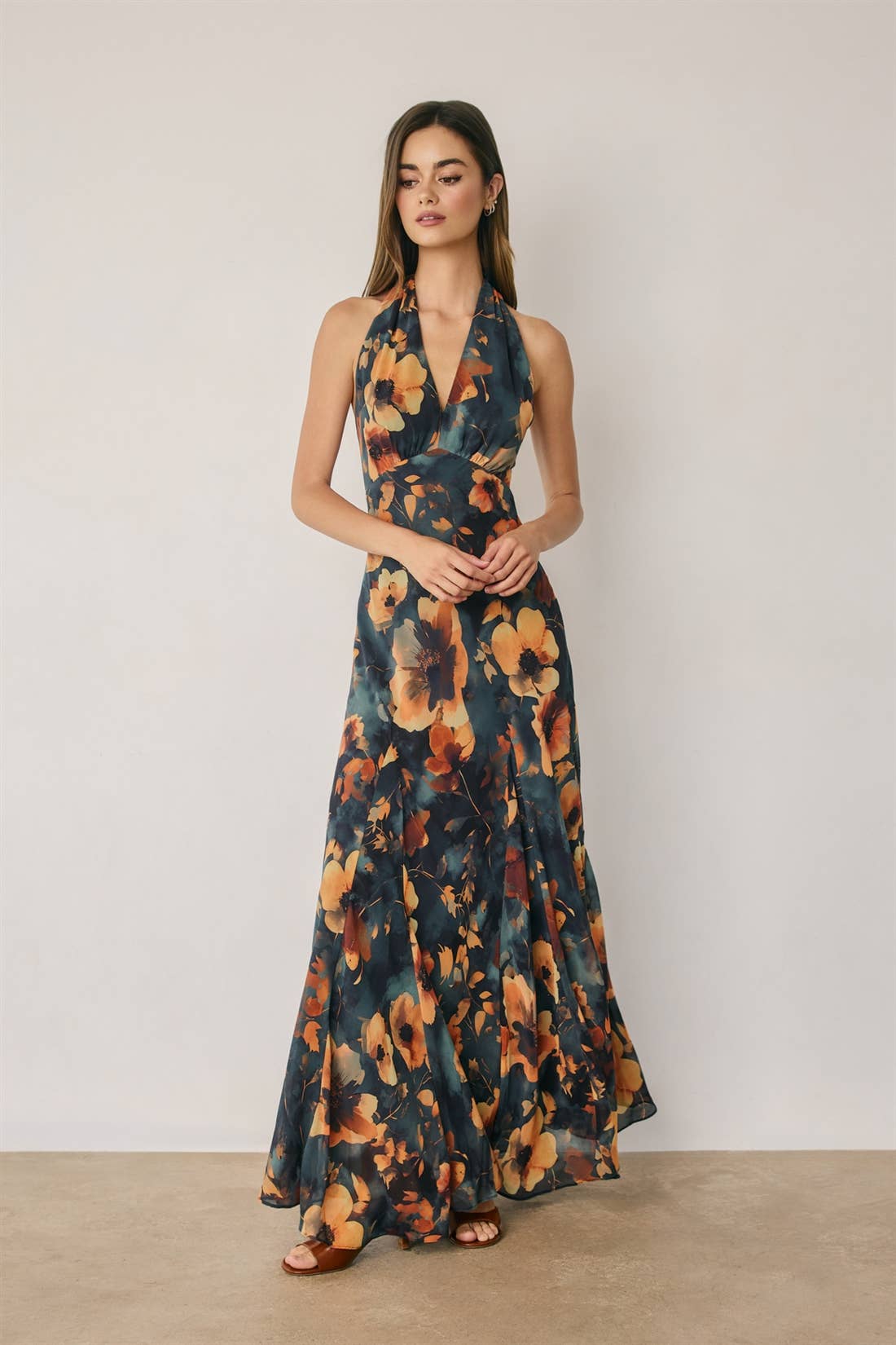 Golden Hour Halter Maxi Dress