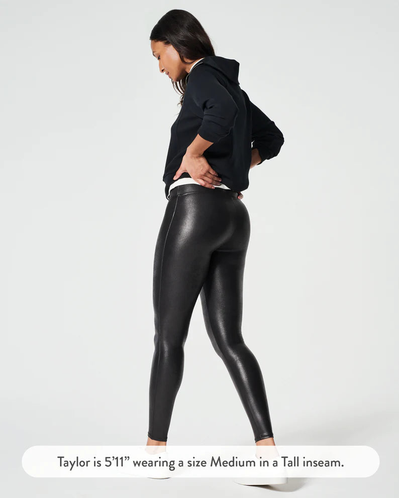 SPANX Faux Leather Leggings Black