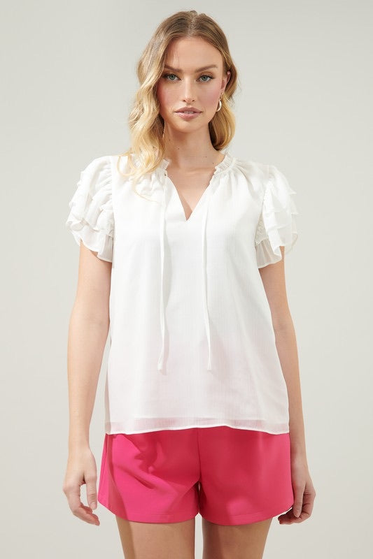 Load image into Gallery viewer, Monte Ruffle Blouse
