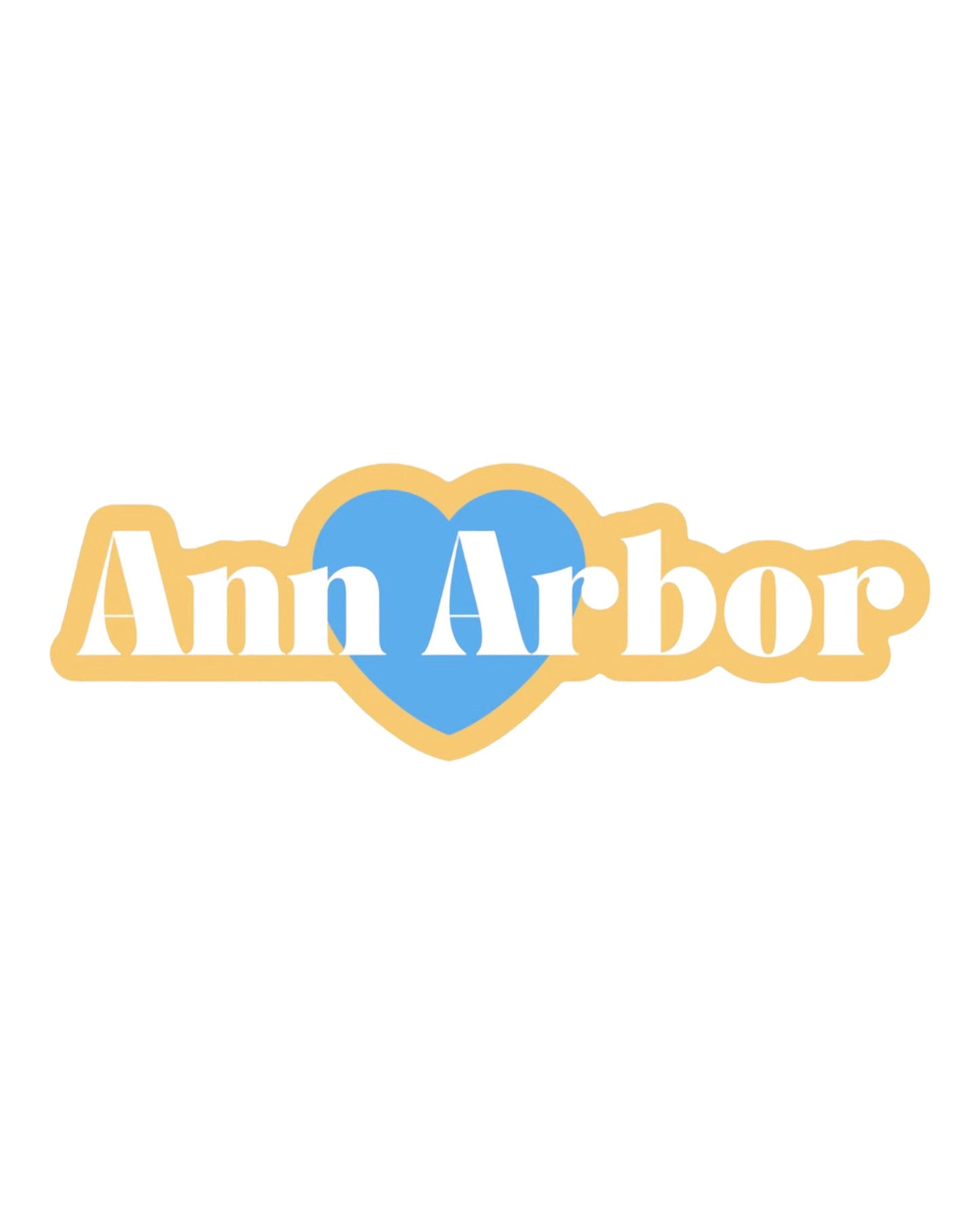 Ann Arbor Heart Sticker