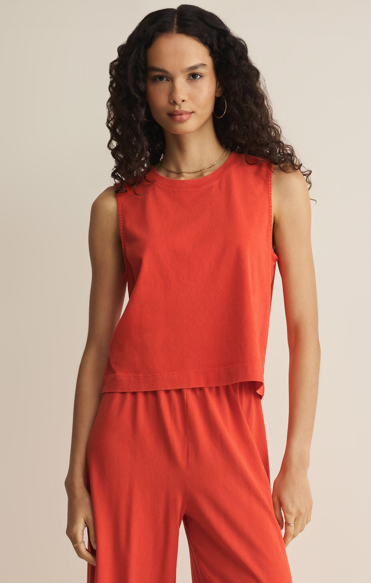 Sloane Jersey Muscle Tank Lychee