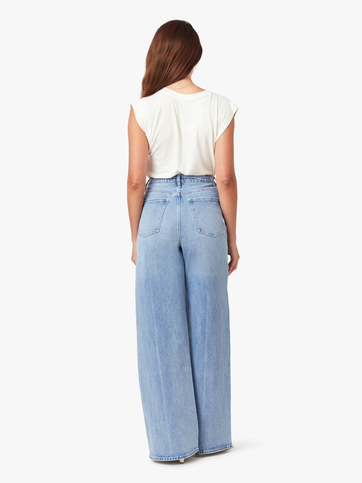 Gemma Micro Stud Wide Leg Jeans