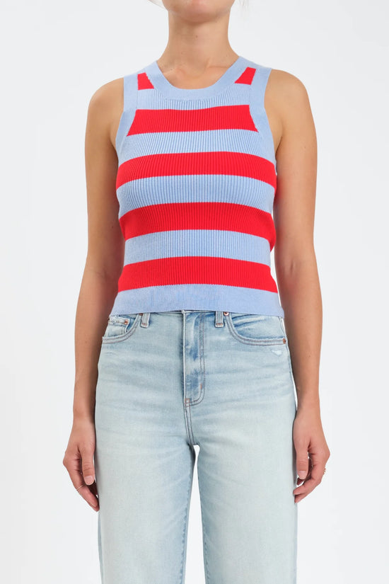 Flirty Stripe Sweater Tank