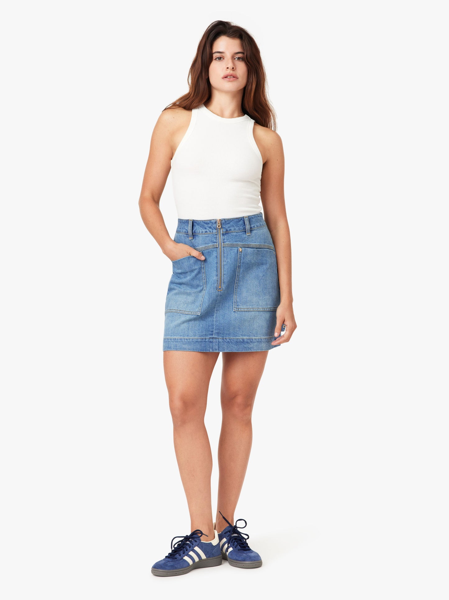 Utlity Denim Mini Skirt