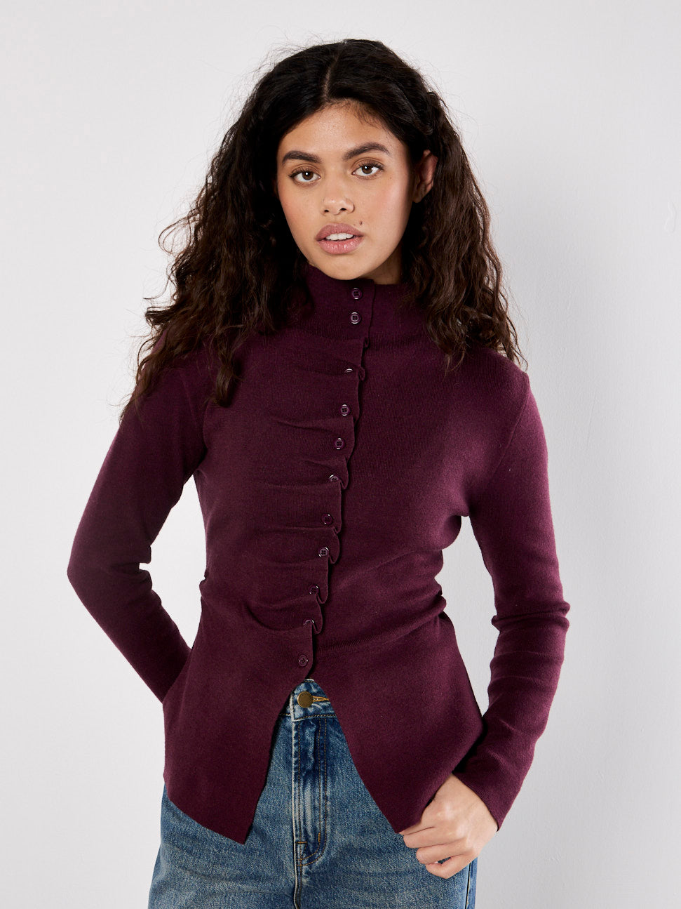 Jessica Pleated Cardigan