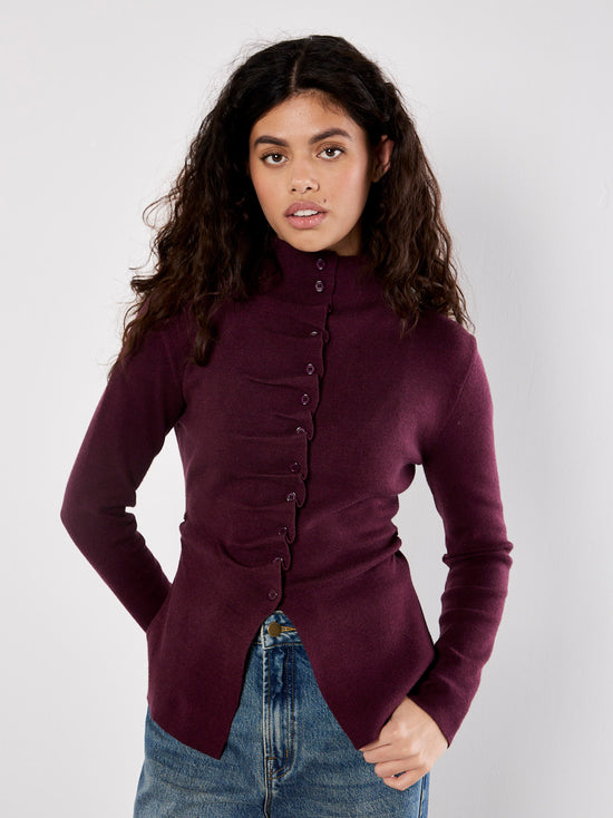 Jessica Pleated Cardigan