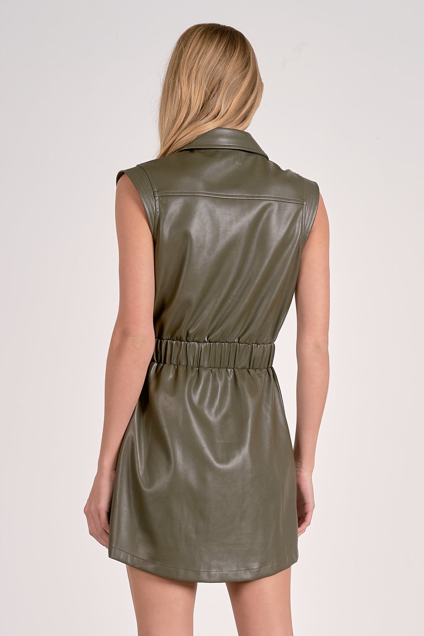 The Kimberly Faux Leather Dress