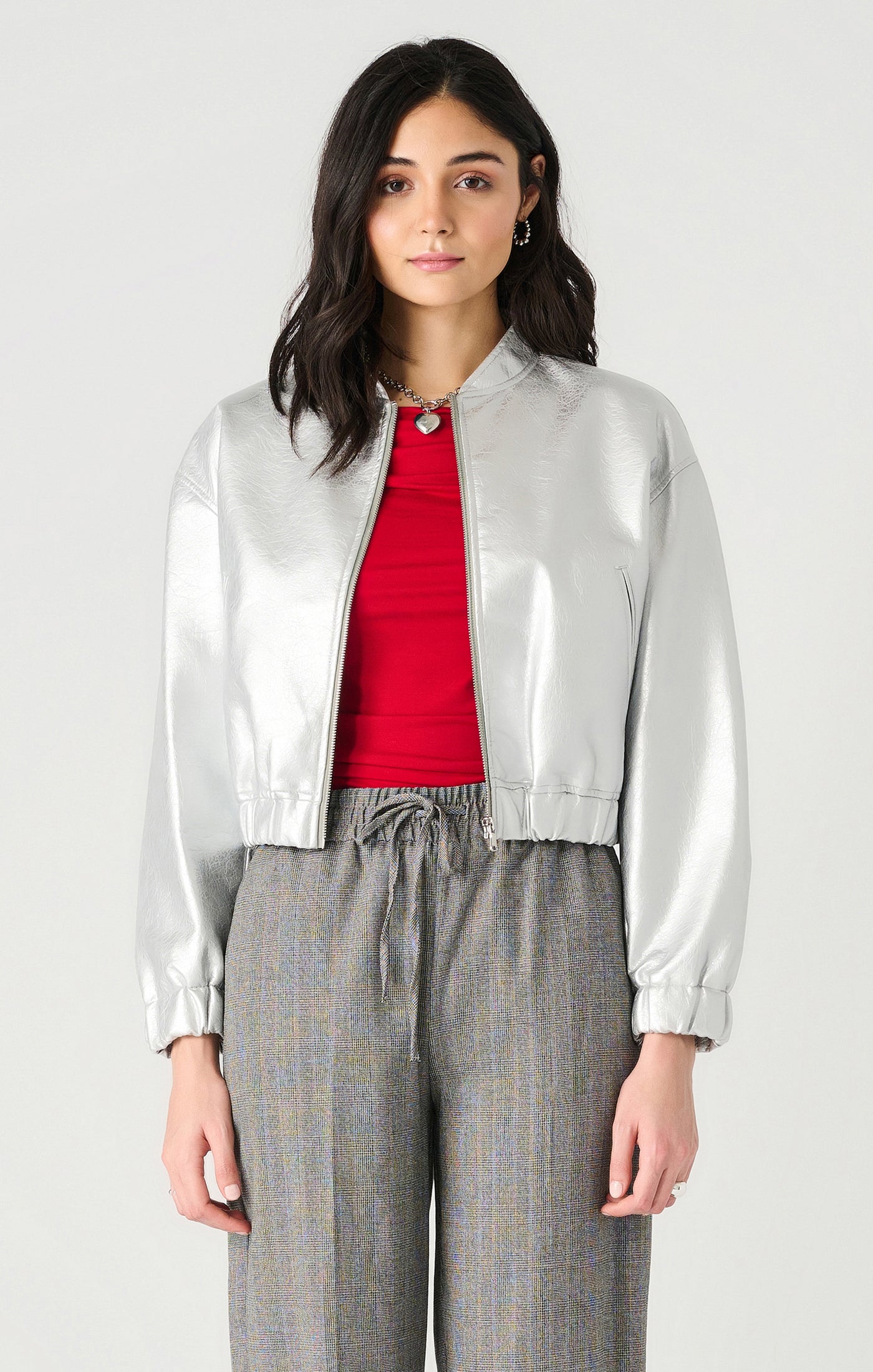 Metallic Moment Bomber Jacket