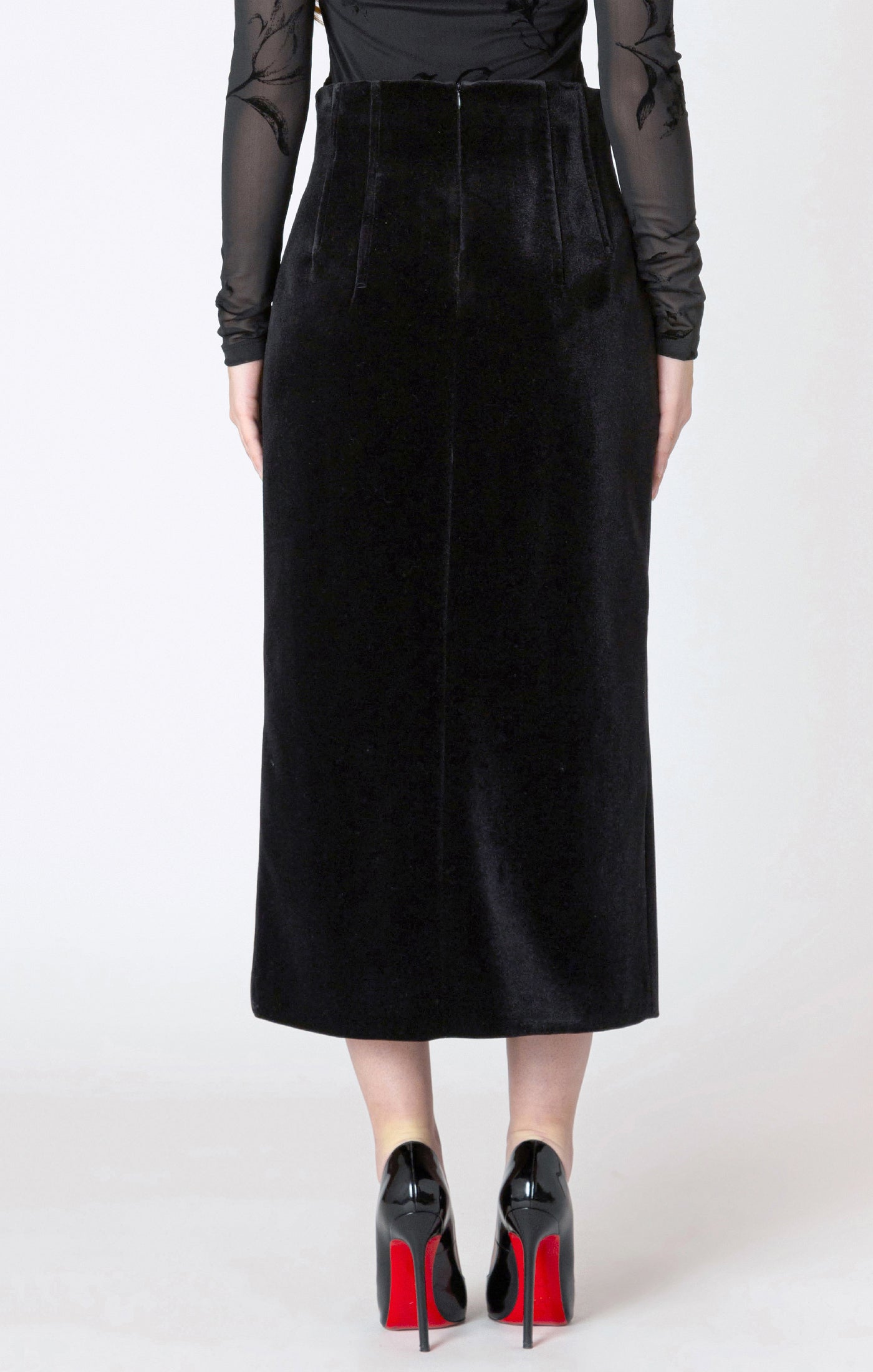 Velvet Hour Midi Skirt