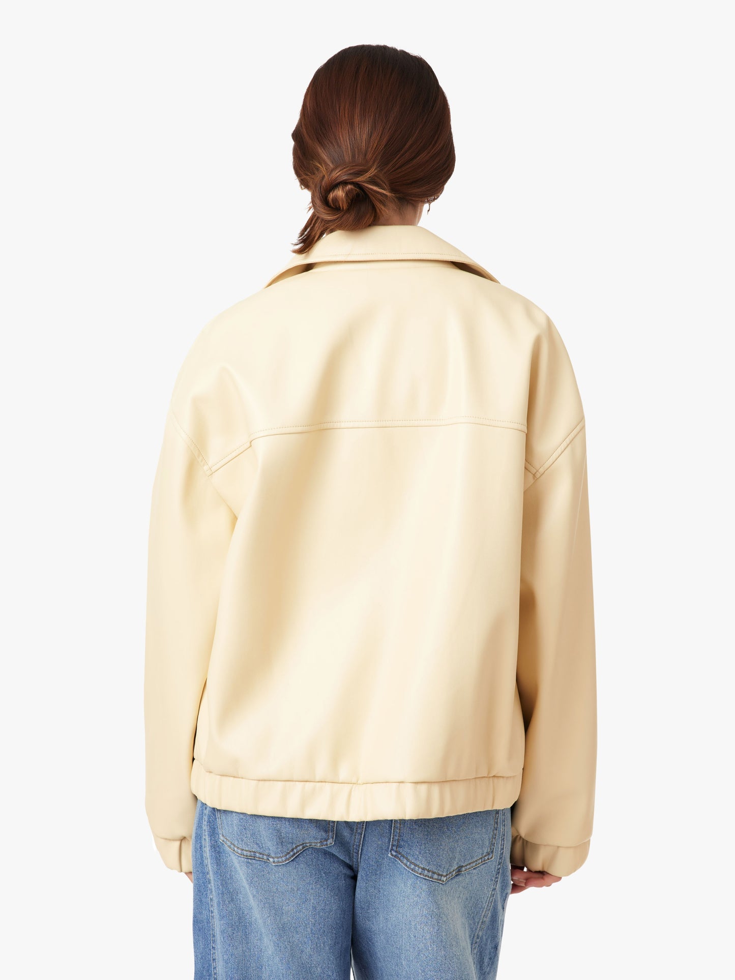 Oversize Faux Leather Moto Jacket