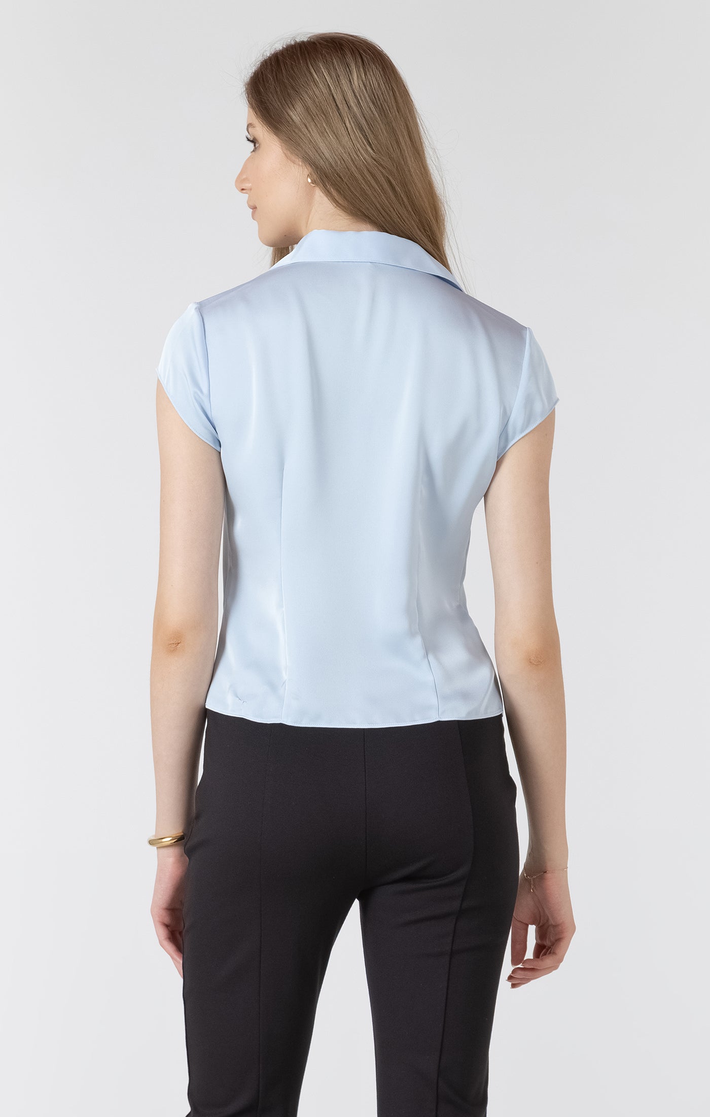 Blue Skies Satin Blouse