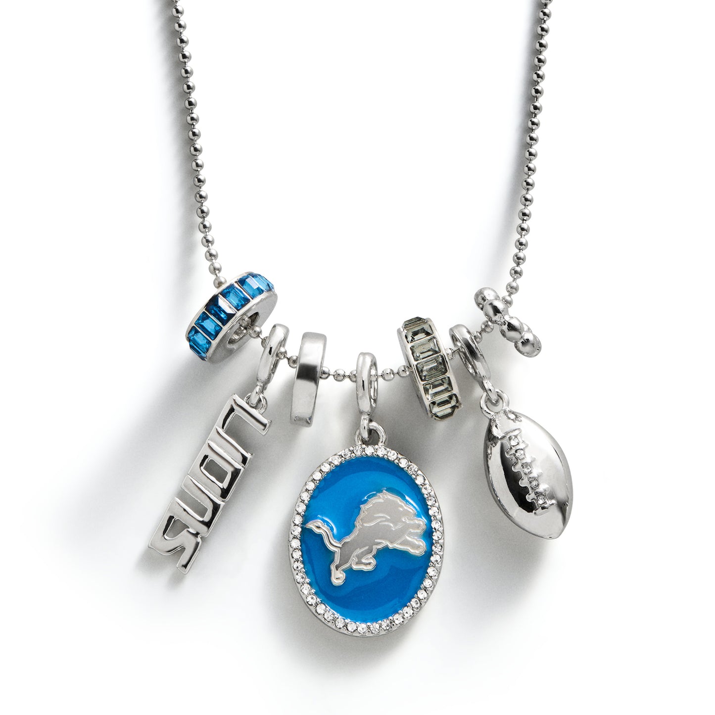 NFL Detroit Lions Cluster Charm Necklace